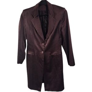 Vintage Opera by Richards Wool Blend Long Blazer Coat – UK Made – Medium Petite